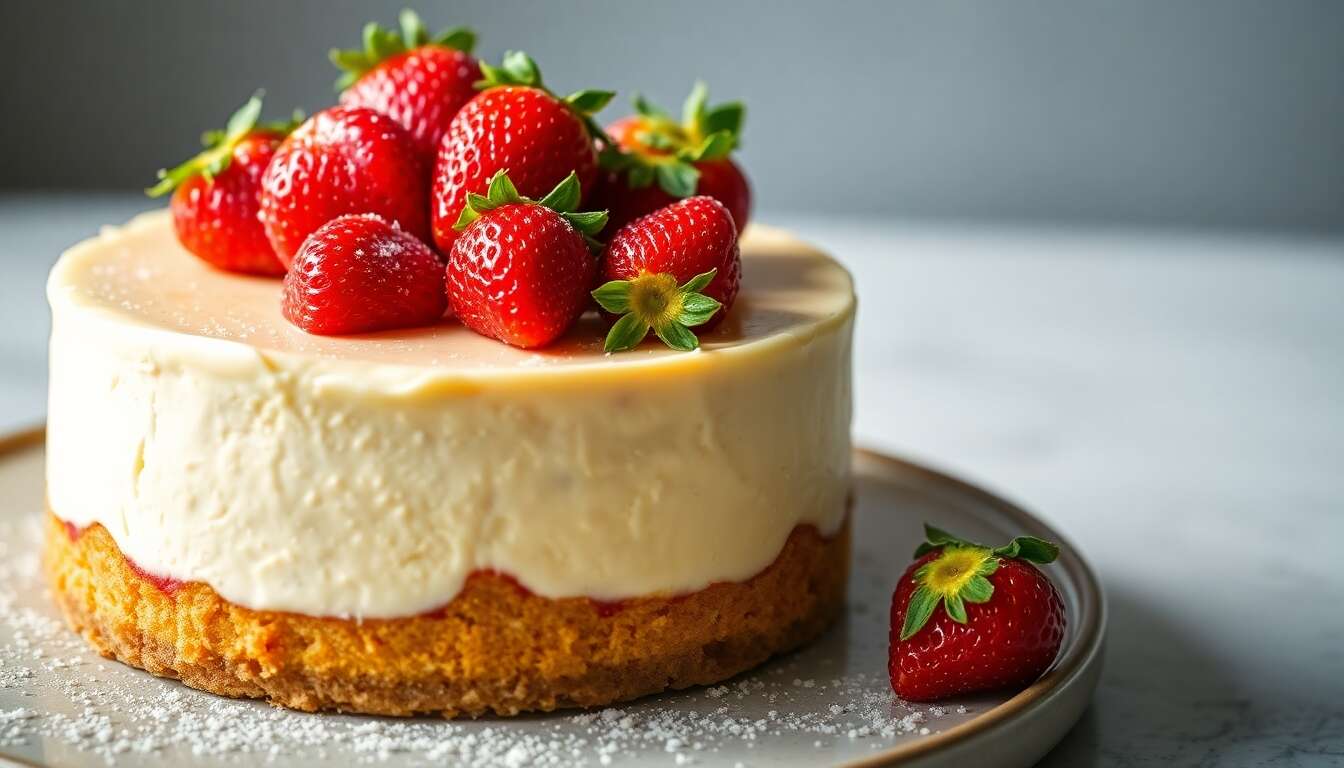 Gâteau de fromage blanc aux fraises : recette savoureuse étape par étape