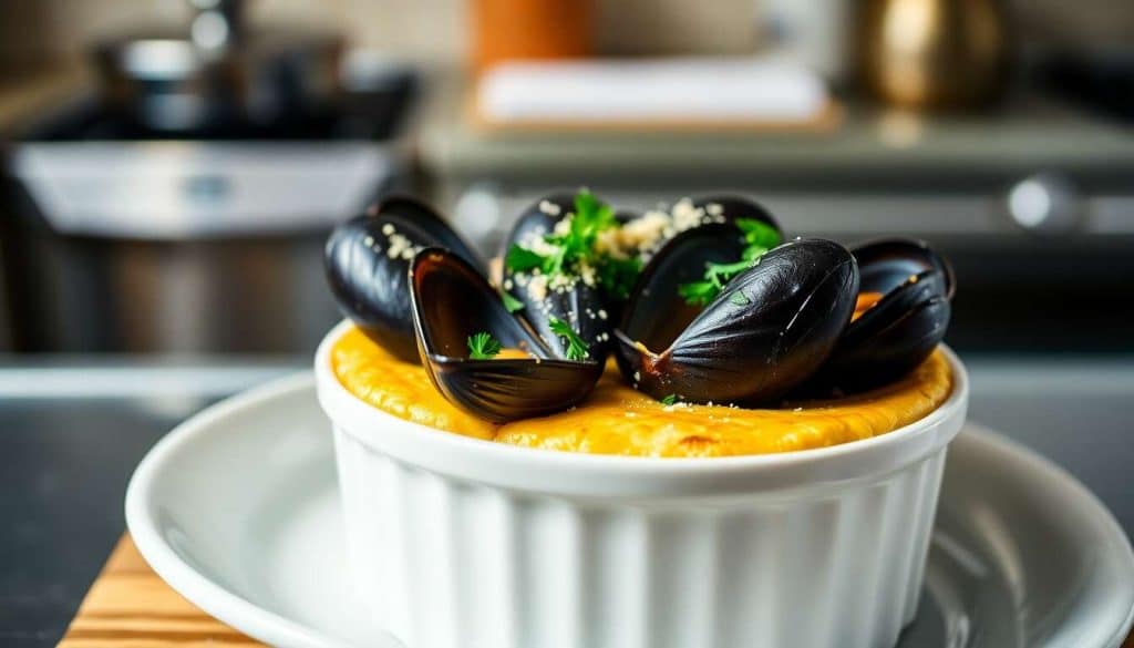 Soufflé au fromage et moules de Pénestin : recette gourmande
