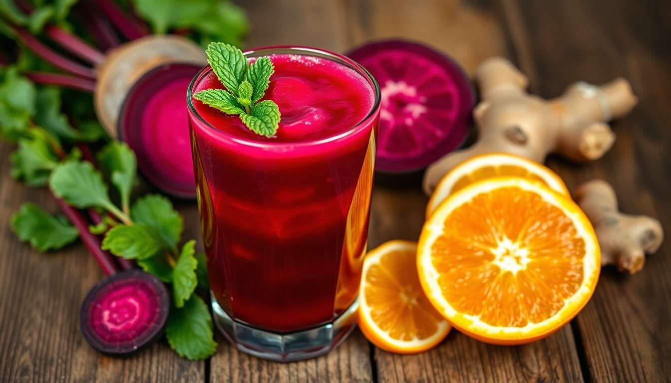 Recette &eacute;nergisante betterave, orange et gingembre