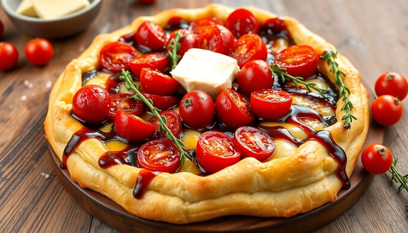 Tarte Tatin de Tomates Cerise et Chèvre : recette Savoureuse