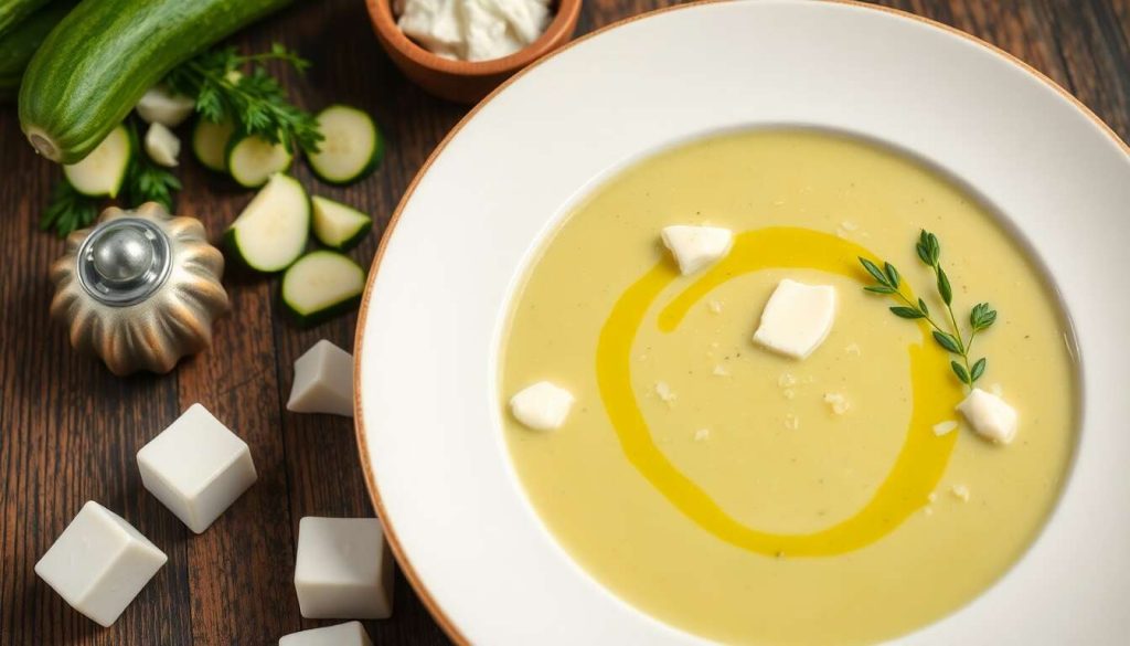 Velouté de courgettes au fromage frais : recette gourmande