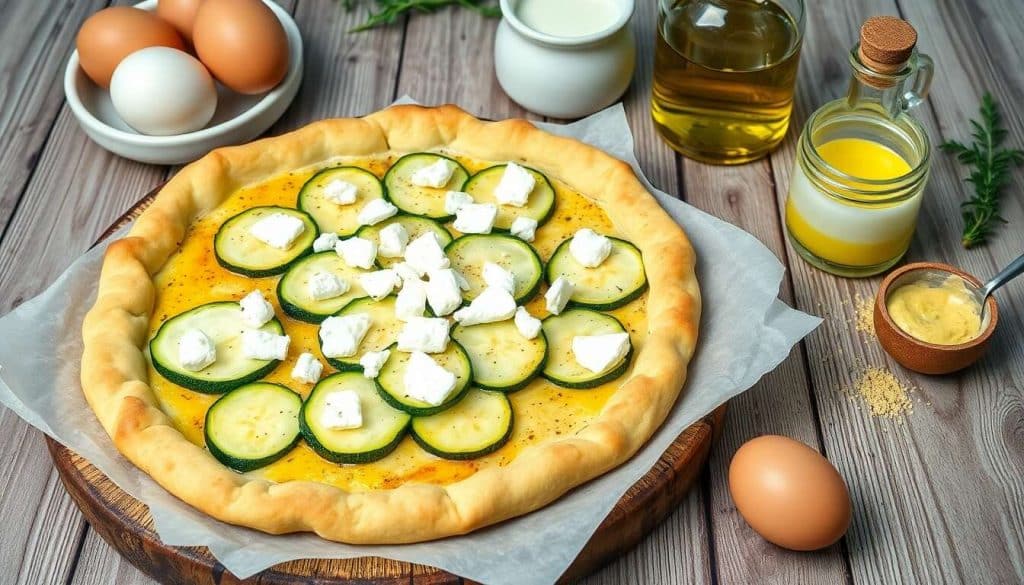 Recette tarte courgettes et chèvre frais