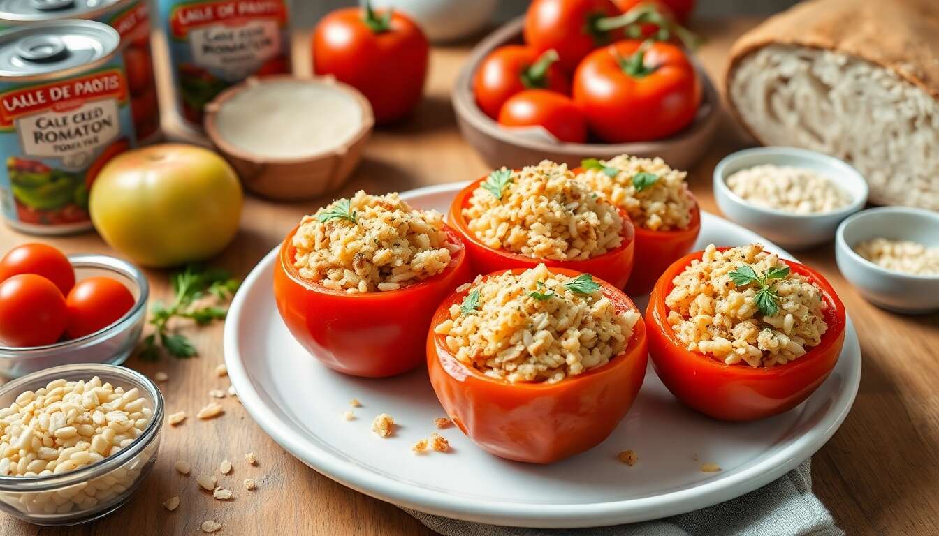 Tomates farcies d'été avec 5 ingrédients