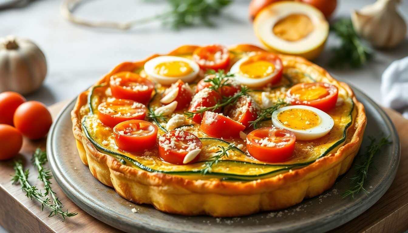 Flan Tian Provençal : recette Tomates et Courgettes