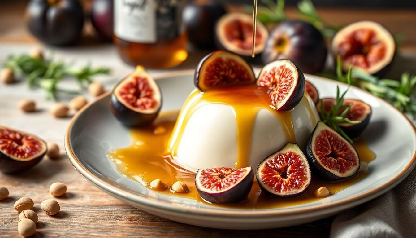 Panna Cotta au Fromage de Brebis et Figues Rôties : recette Gourmande
