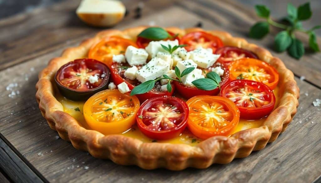 Tarte à la tomate et Fourme d'Ambert : recette savoureuse