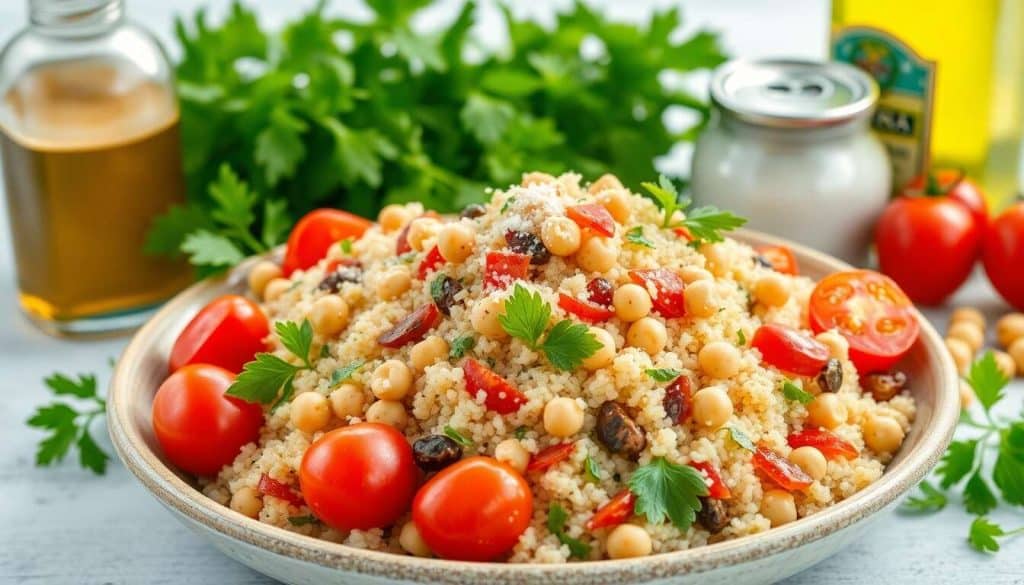 Taboulé à la Tartinade Végétale, tomates Cerises et Herbes Fraîches : recette Savoureuse