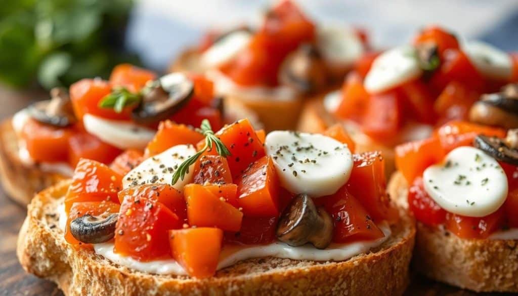 Tartines tomates, champignons et fromage frais : la recette savoureuse