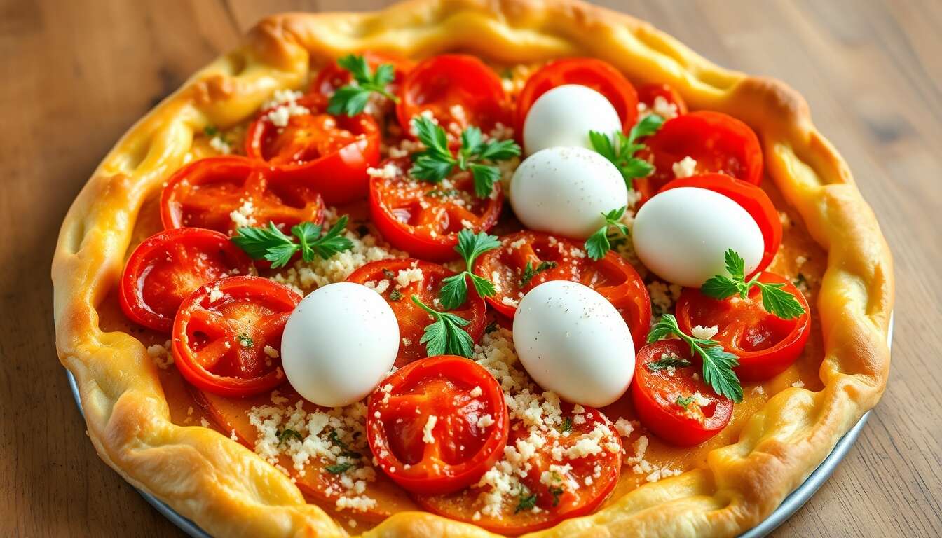 Tarte aux tomates, poivrons et fromage : recette savoureuse