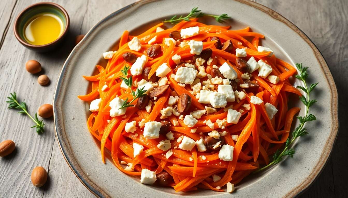 Salade de carottes à l'abricot et fromage de brebis : une recette savoureuse