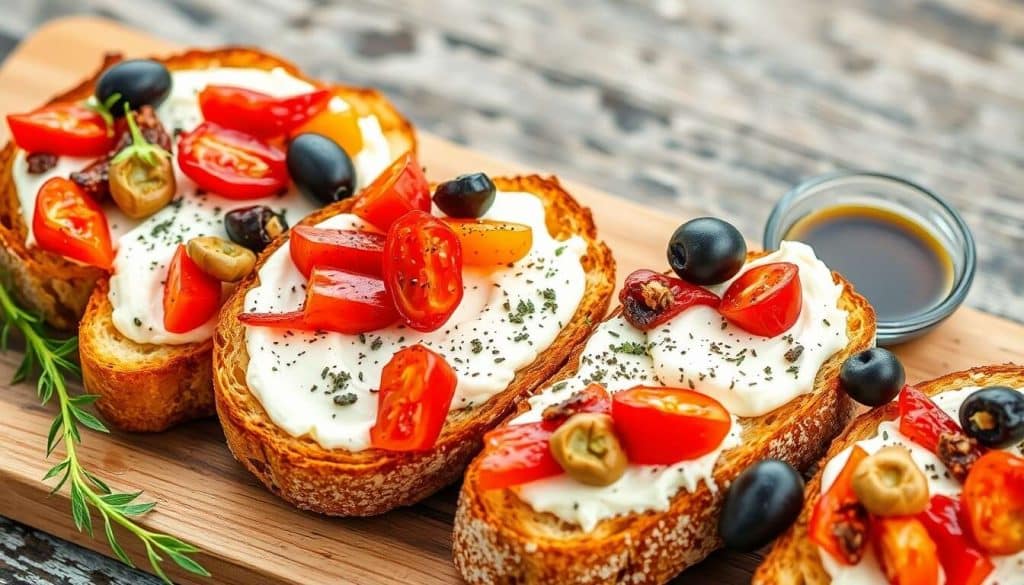 Toast au fromage frais et légumes du soleil : recette estivale facile