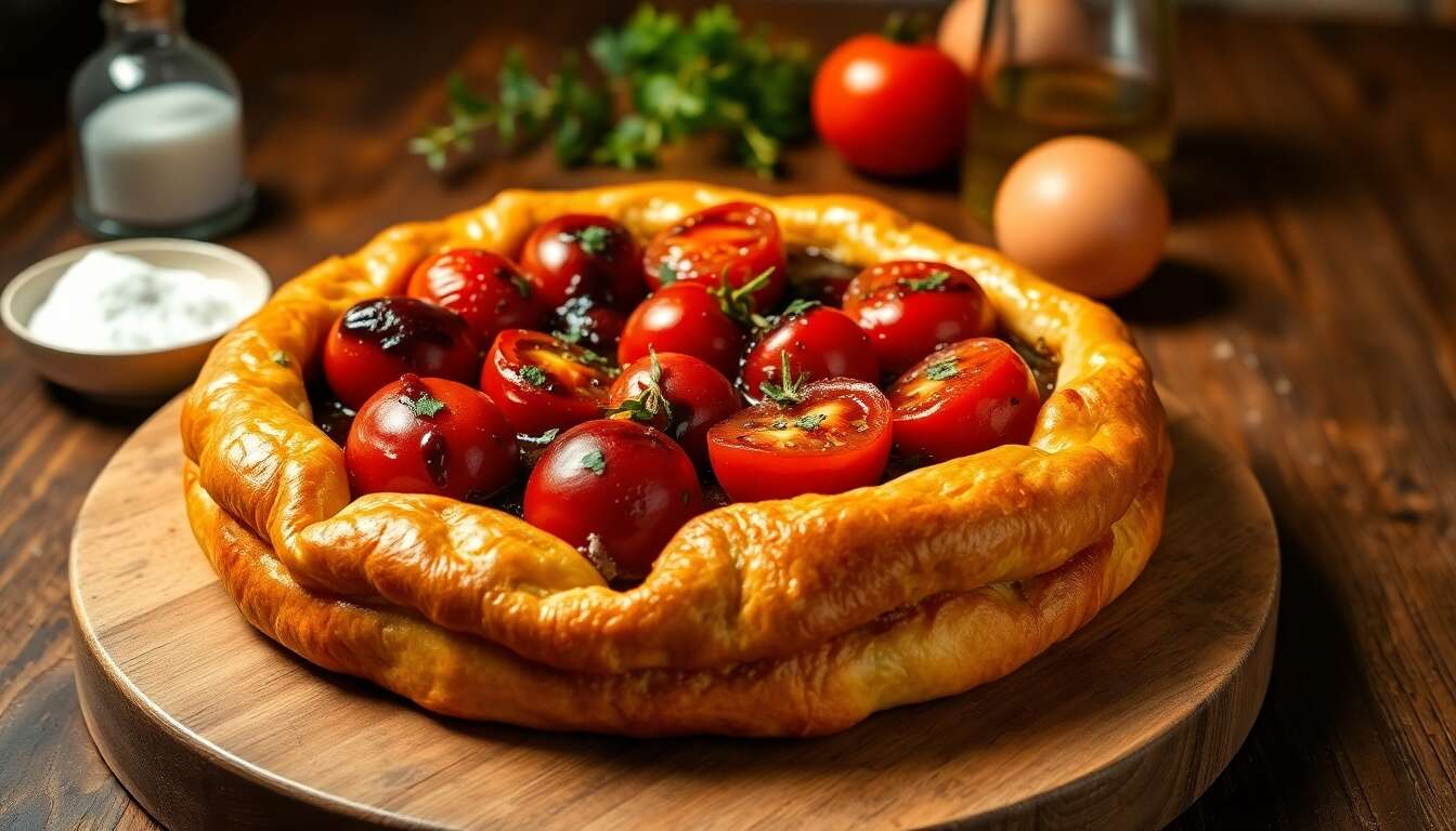 Tarte Tatin aux Tomates Cerises et Herbes de Provence : recette Simple et Délicieuse
