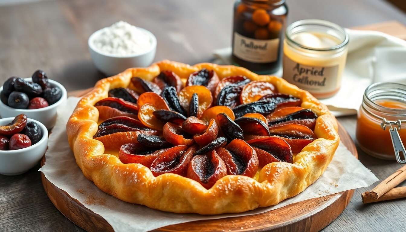 Tarte aux prunes feuilletée express : recette rapide et facile