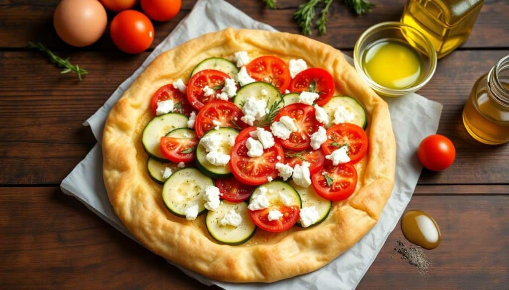 Tarte Courgette, tomate & Feta : recette Savoureuse