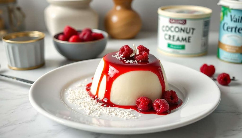 Panna Cotta aux Fruits Rouges, noix de Coco et Fromage Frais