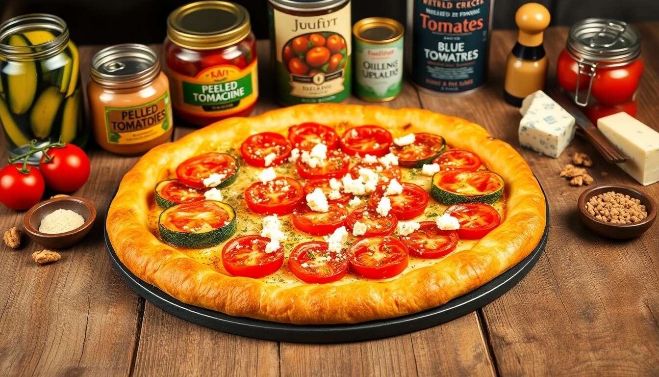 Tarte aux tomates, courgettes et fromage bleu : recette savoureuse