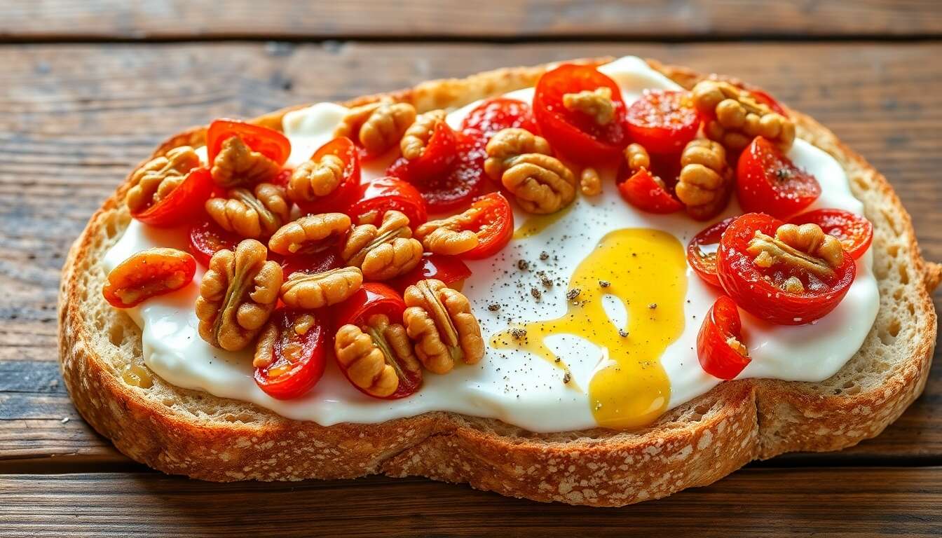 Tartine Fromage de Chèvre et Tomates : recette Gourmande aux Noix