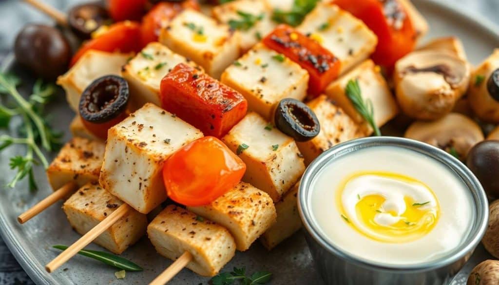 Brochettes Veggie et Fromage Crémeux : recette Savoureuse