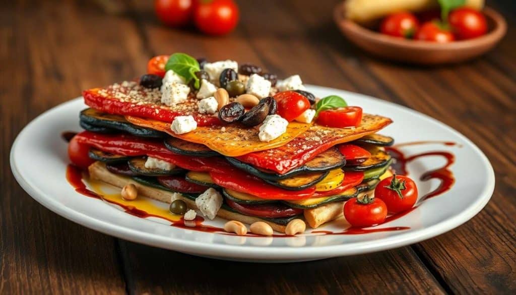 Recette de millefeuille de légumes au fromage du soleil