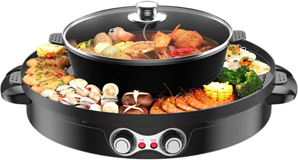 Test du barbecue coréen Hot Pot électrique 2 en 1 : efficacité et puissance