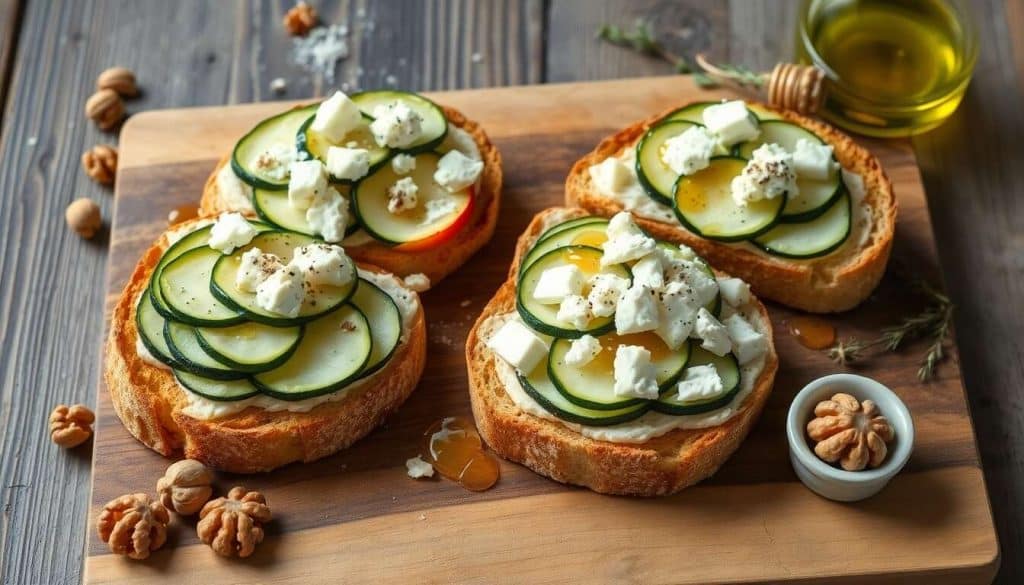 Tartine Pomme, courgette et Fromage de Chèvre Frais : recette Gourmande