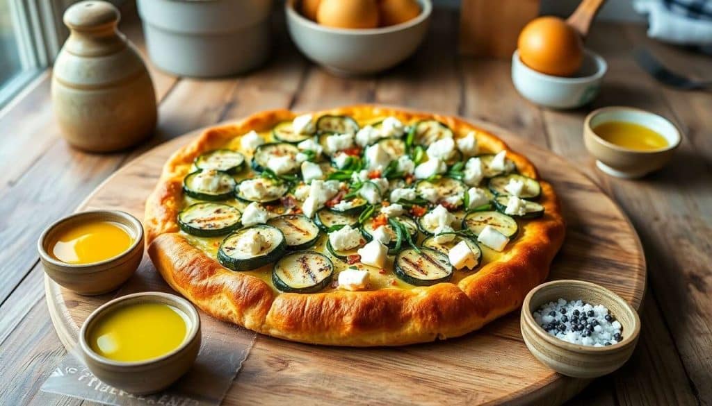 Recette Tarte Courgettes, fromage de Chèvre et Ciboulette