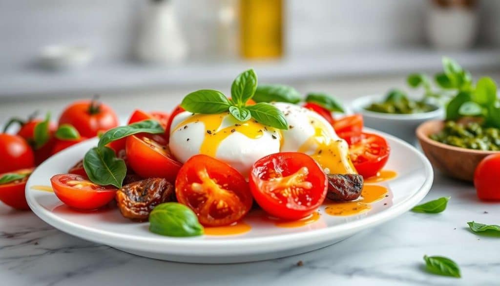 Tomates Basilic et Burrata : recette Savoureuse