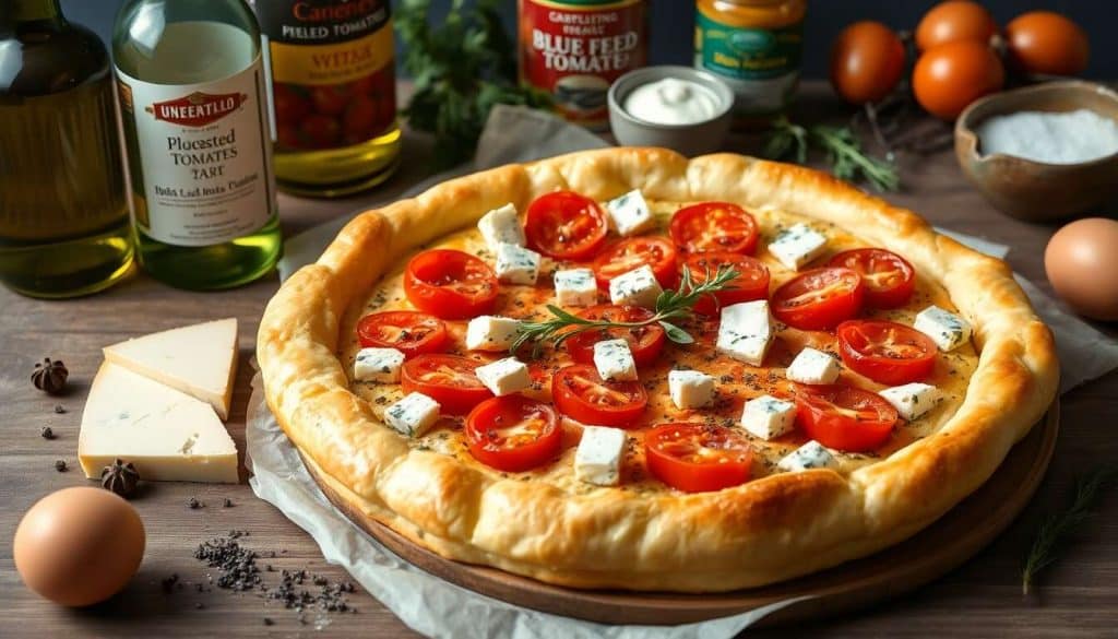 Tarte à la tomate et au bleu : recette savoureuse