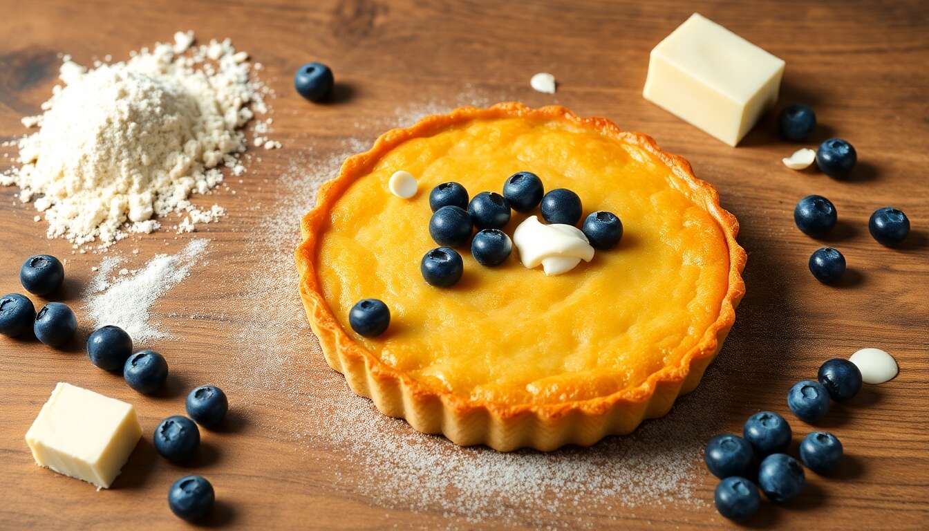 Tarte aux myrtilles allégée sans lactose : recette délicieuse
