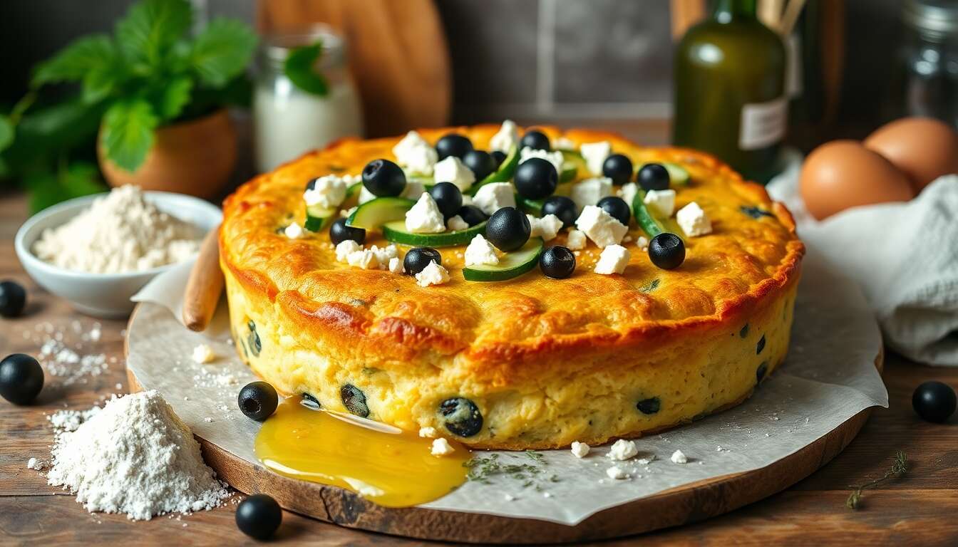 Cake aux courgettes, feta et olives noires : la recette savoureuse