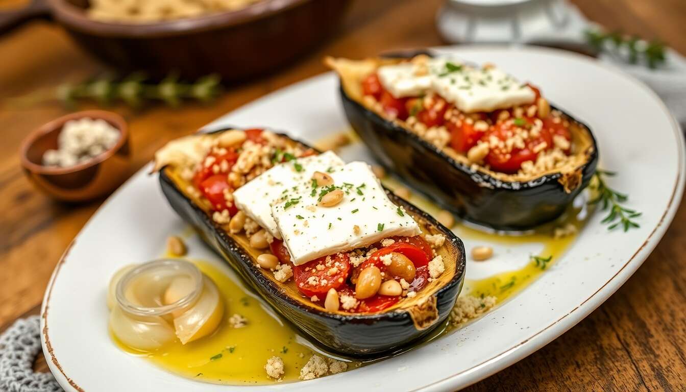 Aubergines Farcies au Chèvre : recette Savoureuse et Facile