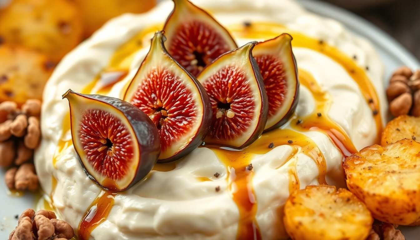 Mousse de camembert, pommes de terre ratte et figues : recette gourmande