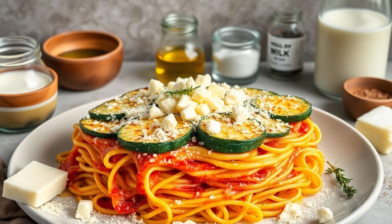 Lasagnes courgettes et fromage de chèvre : recette gourmande