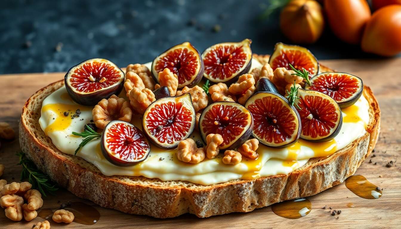 Tartine Fromage Bleu et Figues : délice Gourmand