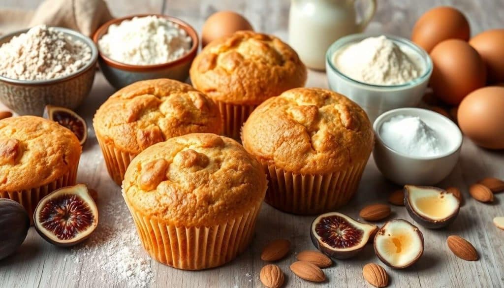 Muffins moelleux figue miel amande : recette gourmande