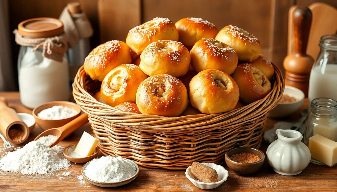 Rolls briochés croustillants aux pommes