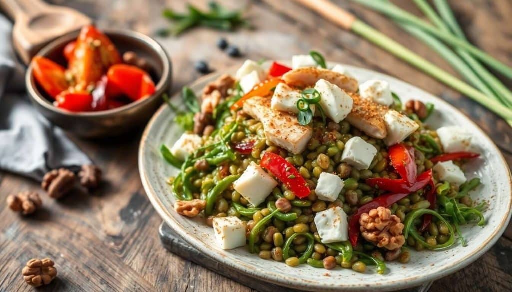 Salade d'automne au maquereau fumé et fromage frais : recette gourmande