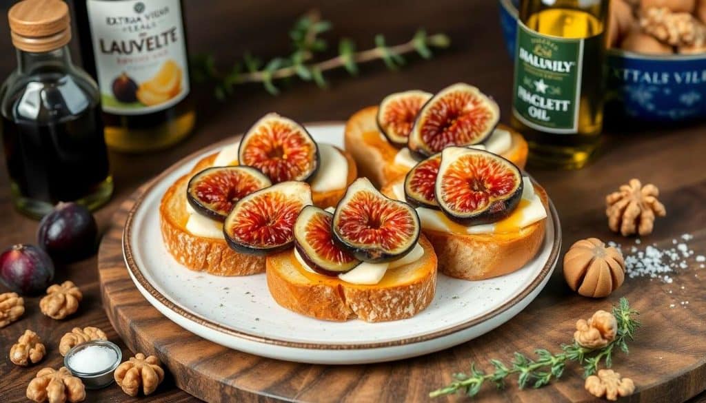 Tartine de figues rôties au miel et fromage à raclette : recette gourmande