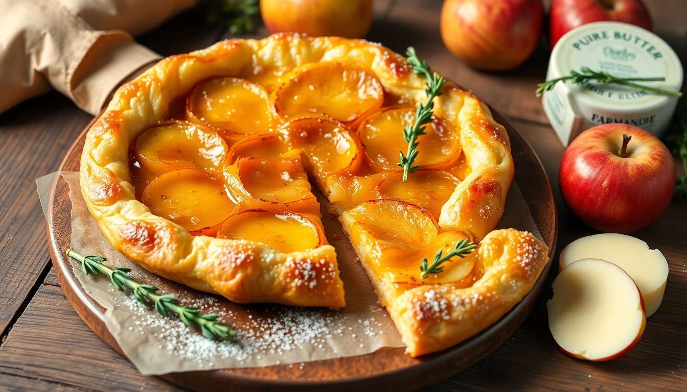 Tarte Tatin de camembert aux pommes : recette gourmande