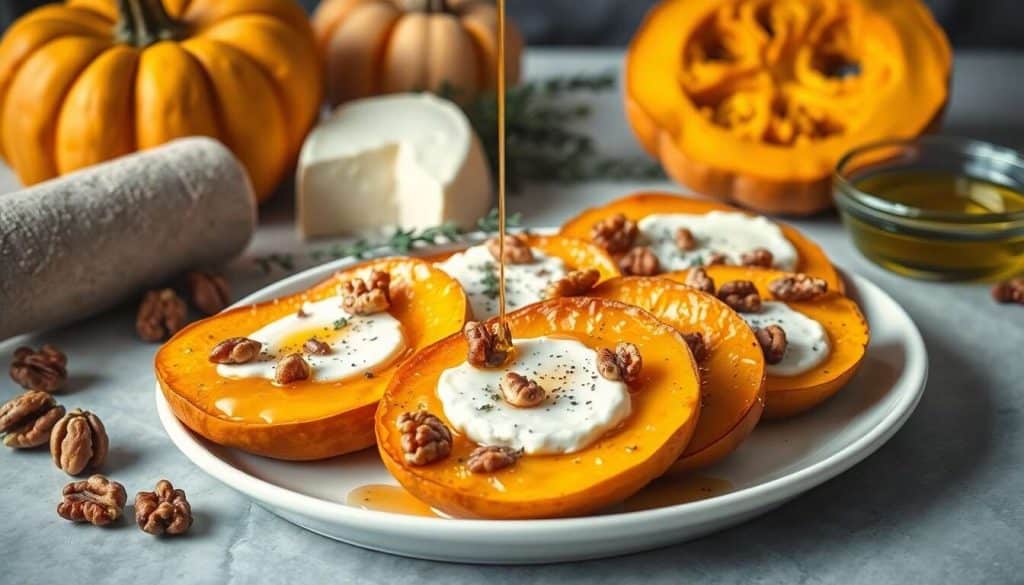 Potimarron rôti au fromage de chèvre : recette gourmande