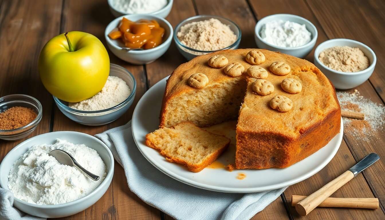 Gâteau moelleux aux pommes et spéculoos : recette facile
