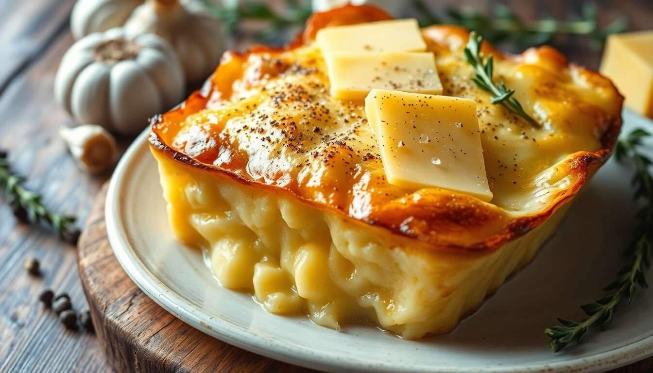 Gratin de pommes de terre au cheddar : recette savoureuse
