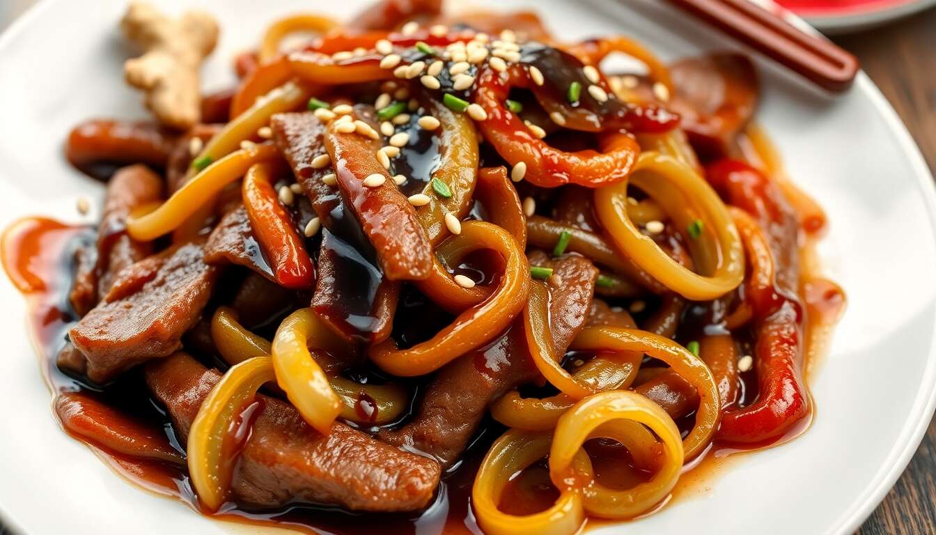 Recette de boeuf sauté aux oignons à la chinoise