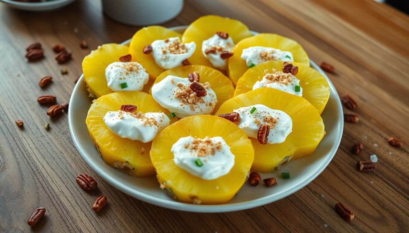 Bouchée d'ananas au fromage : recette savoureuse et exotique
