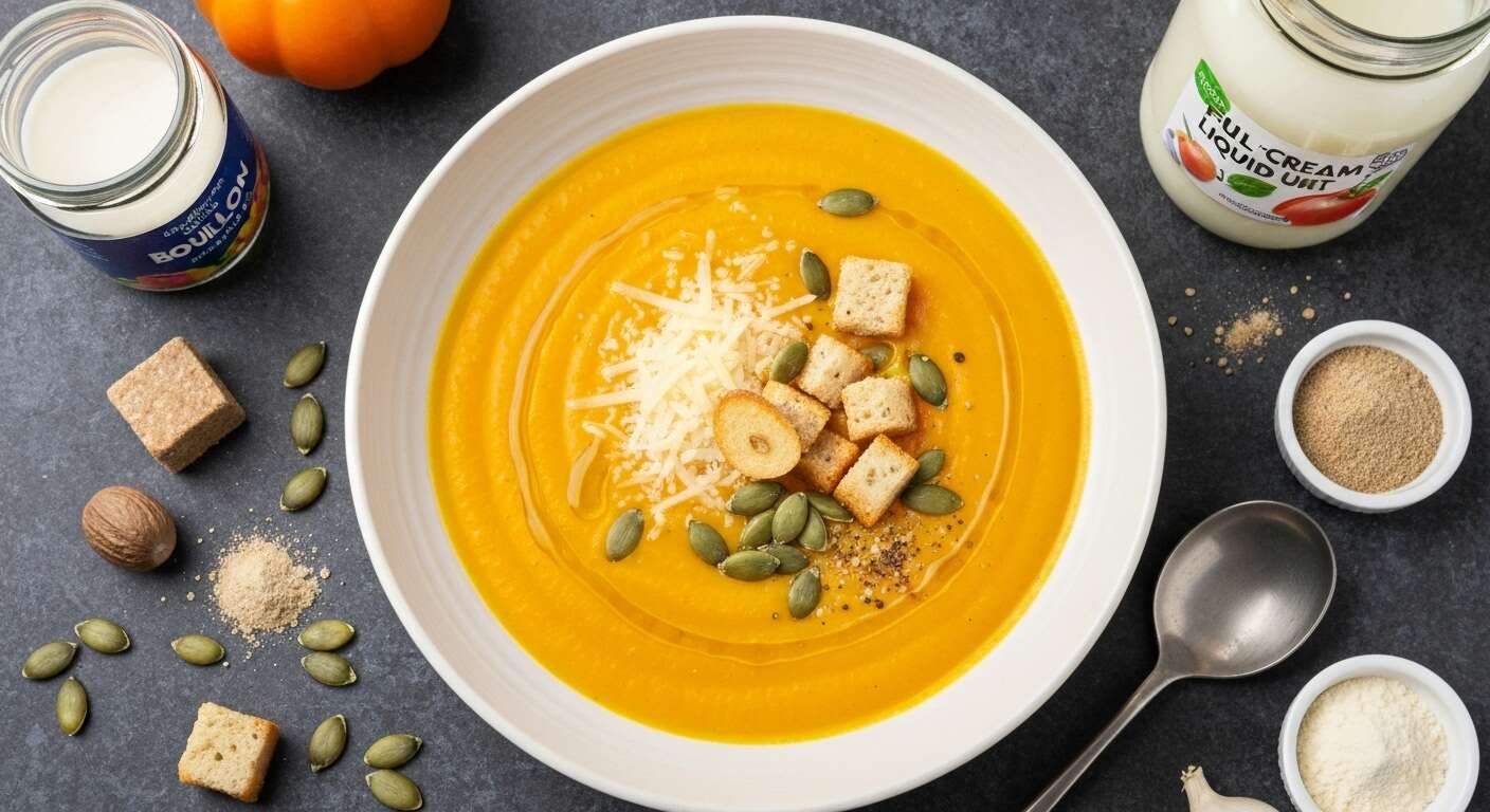 Soupe de potimarron au fromage : recette savoureuse