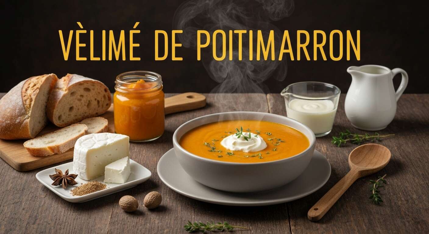 Velouté de potimarron, fromage frais et cèpes : recette gourmande