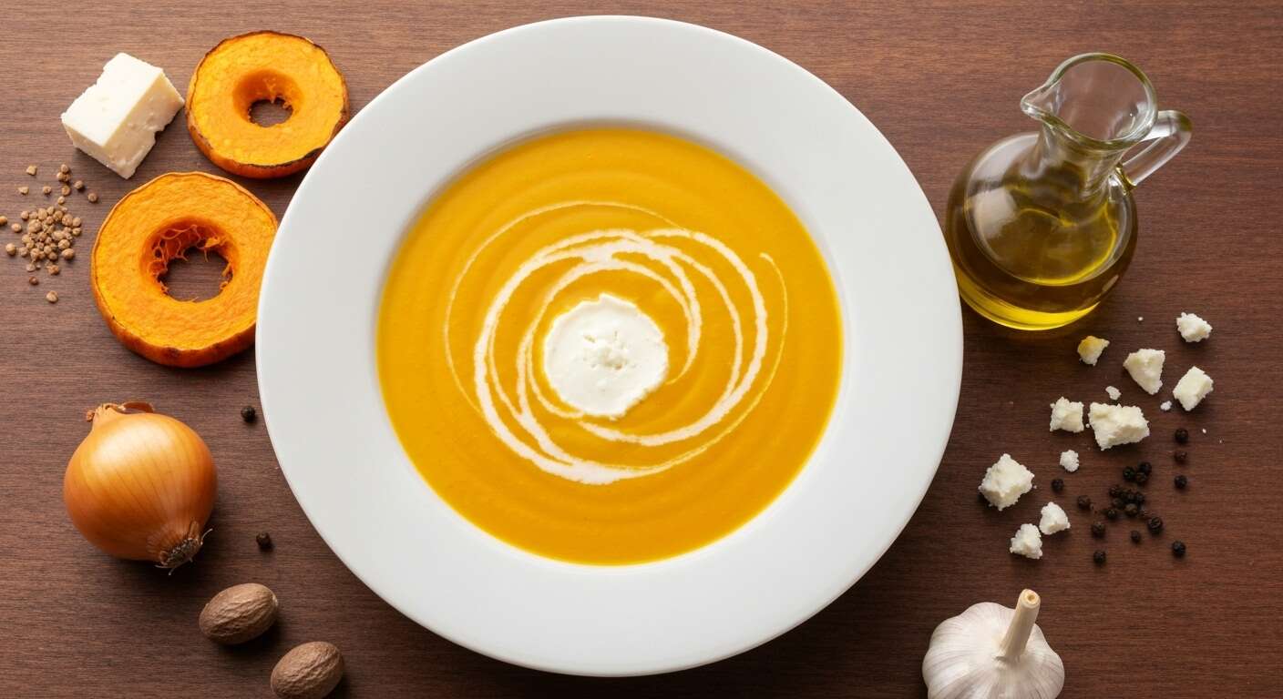 Soupe de potimarron au fromage de chèvre : recette gourmande