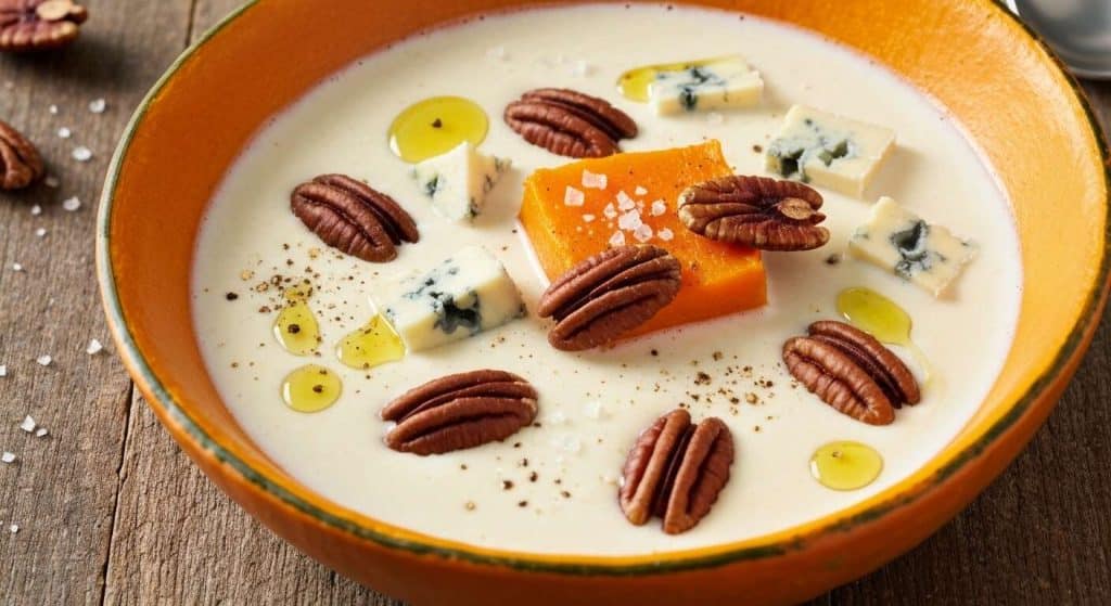 Verrine au potiron et crème de bleu : recette gourmande