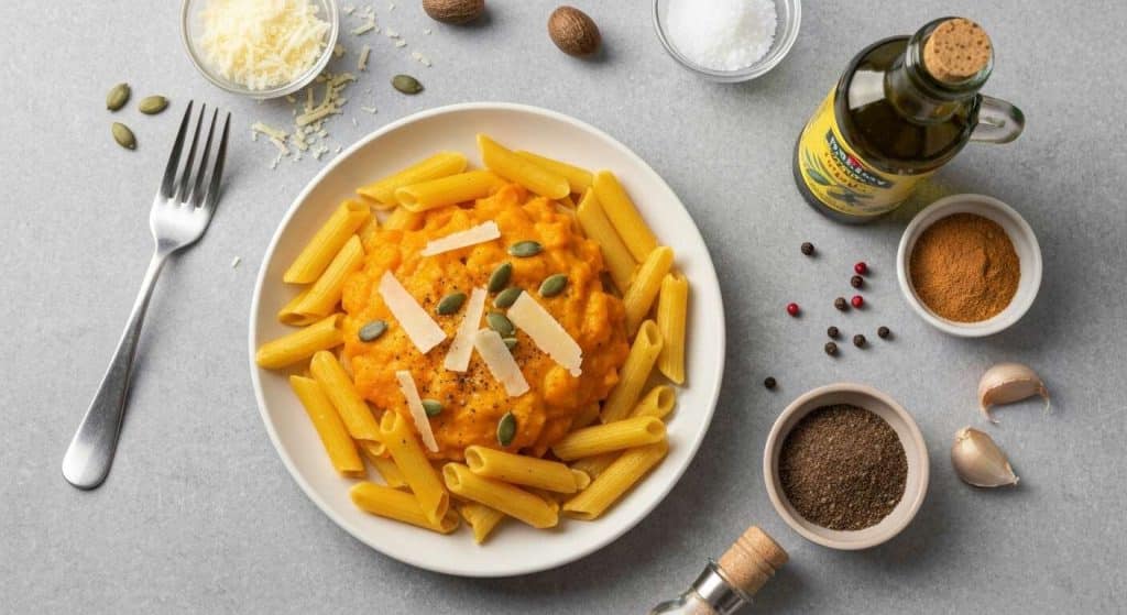 Penne au potiron et parmesan : recette gourmande