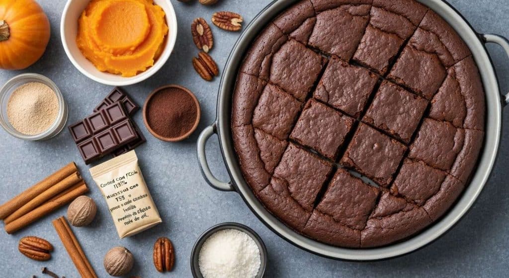 Recette de brownies au potimarron sans beurre